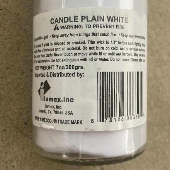 White Glass Jar Pillar Candle - Picture 7 of 10